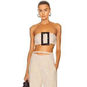Cult Gaia Petra Buckle Cropped Bandeau Top Size 8 New With Tags